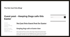 Desktop Screenshot of blog.notjustpets.co.uk